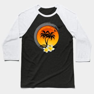 Sunset palm trees Baseball T-Shirt